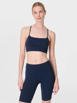 Sweaty Betty Spirit Restored Yoga Sports Bra, Navy Blue