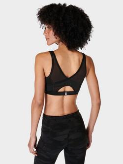 Sweaty Betty Icon Training Sports Bra - view 2, Ultra Black Camo