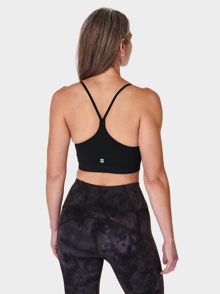Sweaty Betty Spirit Restored Yoga Sports Bra - view 2, Black