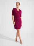 Hobbs Marianne Knitted Shift Dress, Bramble Purple