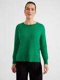 Hobbs Yasmin Cashmere Wool Blend Jumper, Malachite Green