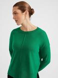 Hobbs Yasmin Cashmere Wool Blend Jumper, Malachite Green