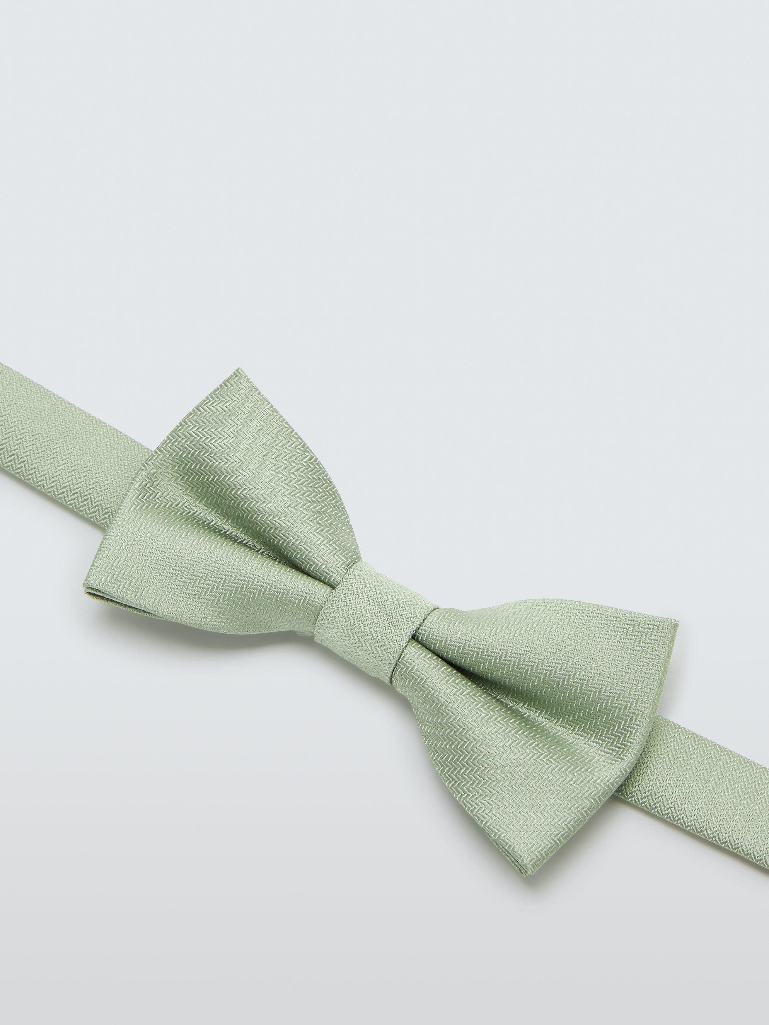 Product image 2 of 2, which shows John Lewis Kids' Plain Bow Tie, Sage, M-L