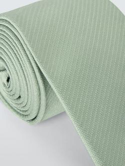 John Lewis Kids' Plain Tie, Sage - view 2, Green