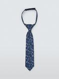 John Lewis Kids' Floral Print Tie, Blue