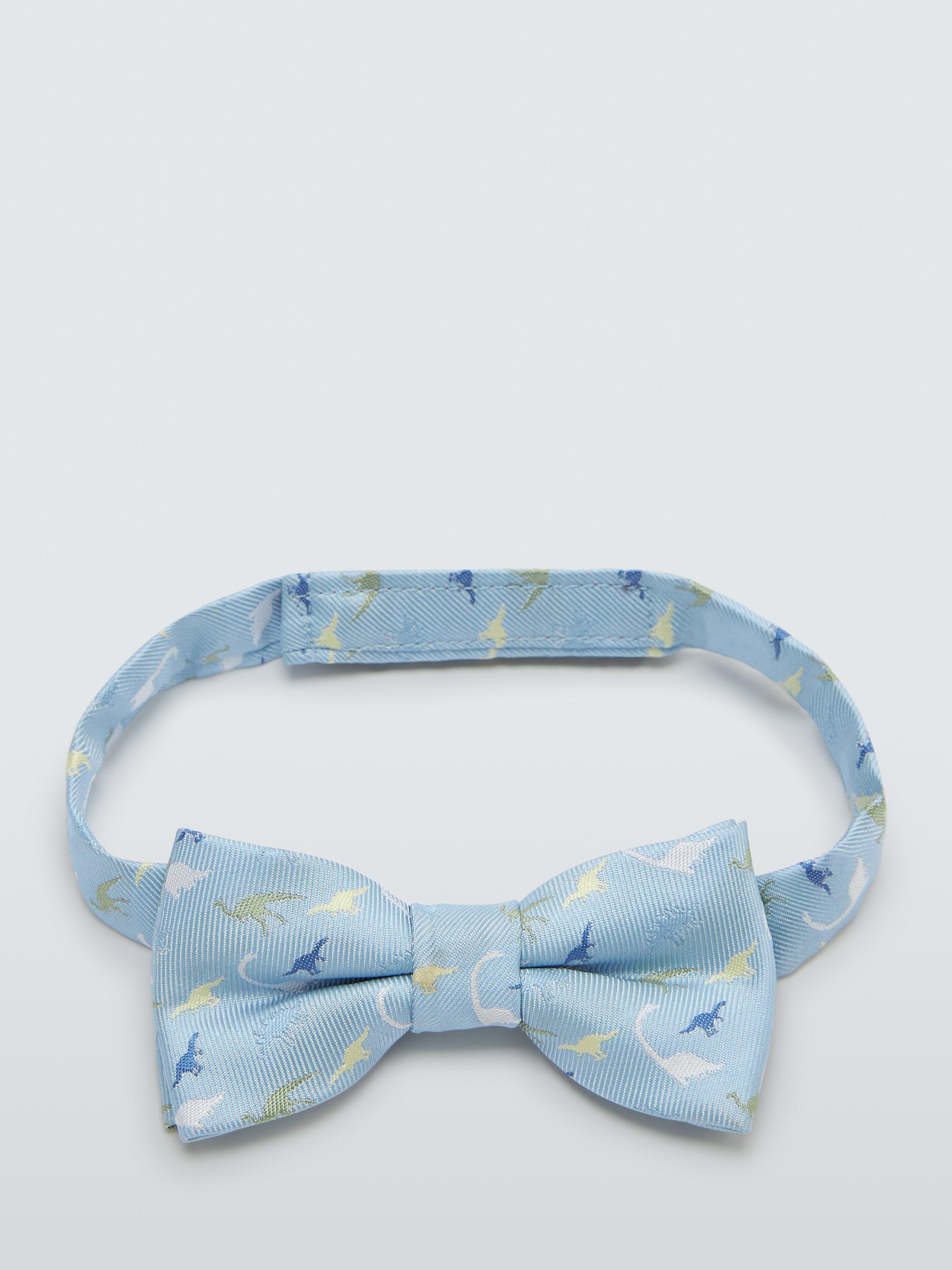 Product image 1 of 2, which shows John Lewis Kids' Dinosaur Bow Tie, Blue, S-M