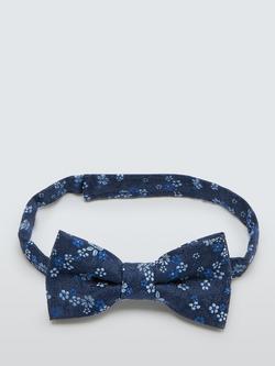 John Lewis Kids' Floral Bow Tie, Navy, Navy