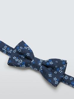 John Lewis Kids' Floral Bow Tie, Navy - view 2, Navy