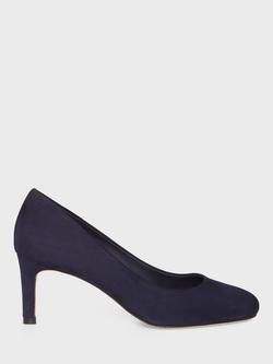 Hobbs Lizzie Suede Court Shoes, Midnight
