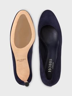 Hobbs Lizzie Suede Court Shoes - view 2, Midnight