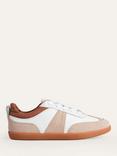 Boden Erin Retro Tennis Trainers, White Mix