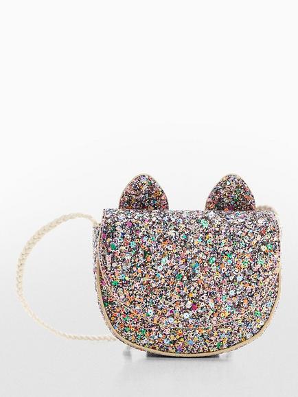 Mango Kids' Newparty Sequin Ear Detail Bag, Multi, Multi
