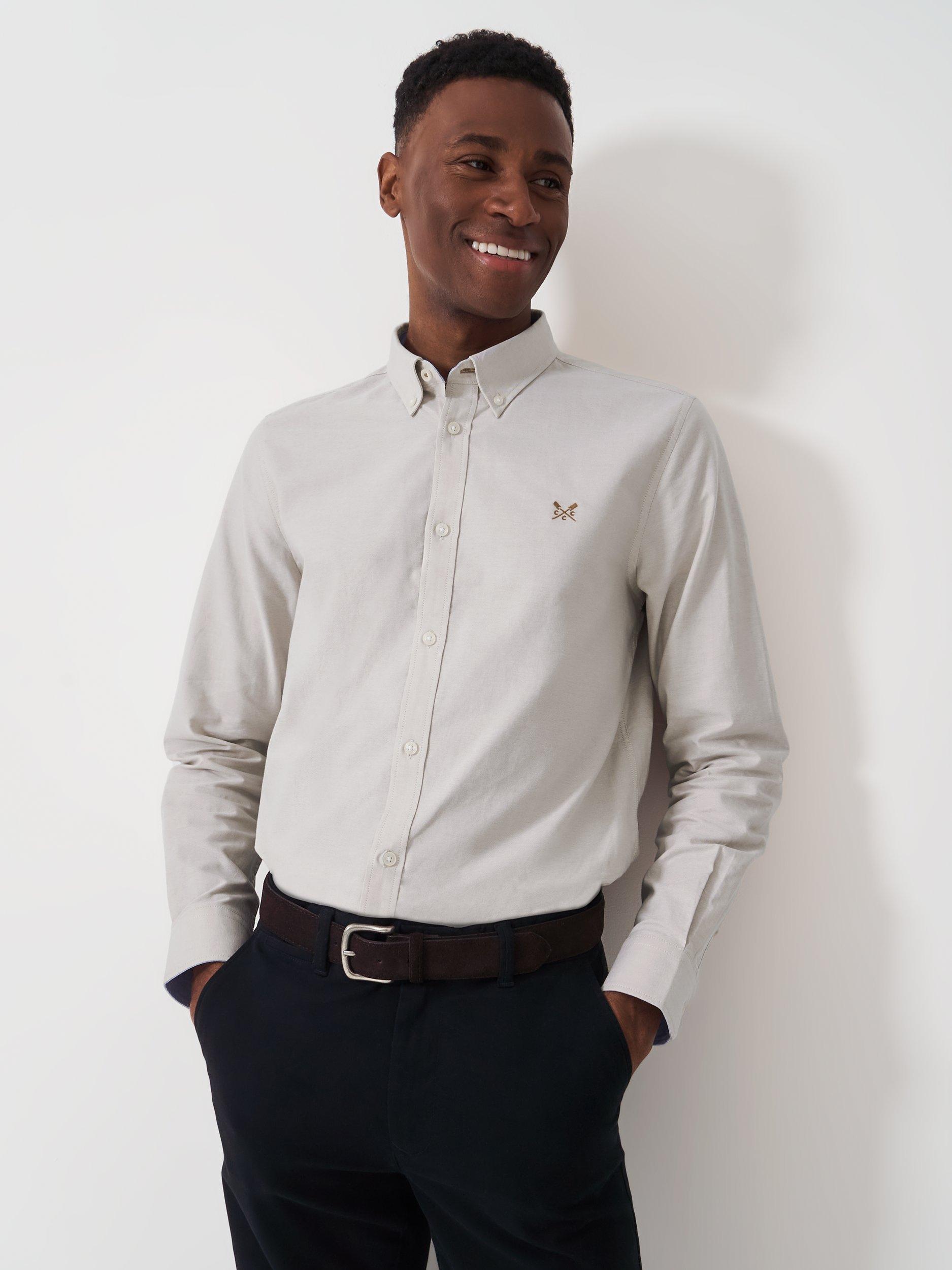 Crew Clothing Georgie Oxford Check Shirt, Light Green