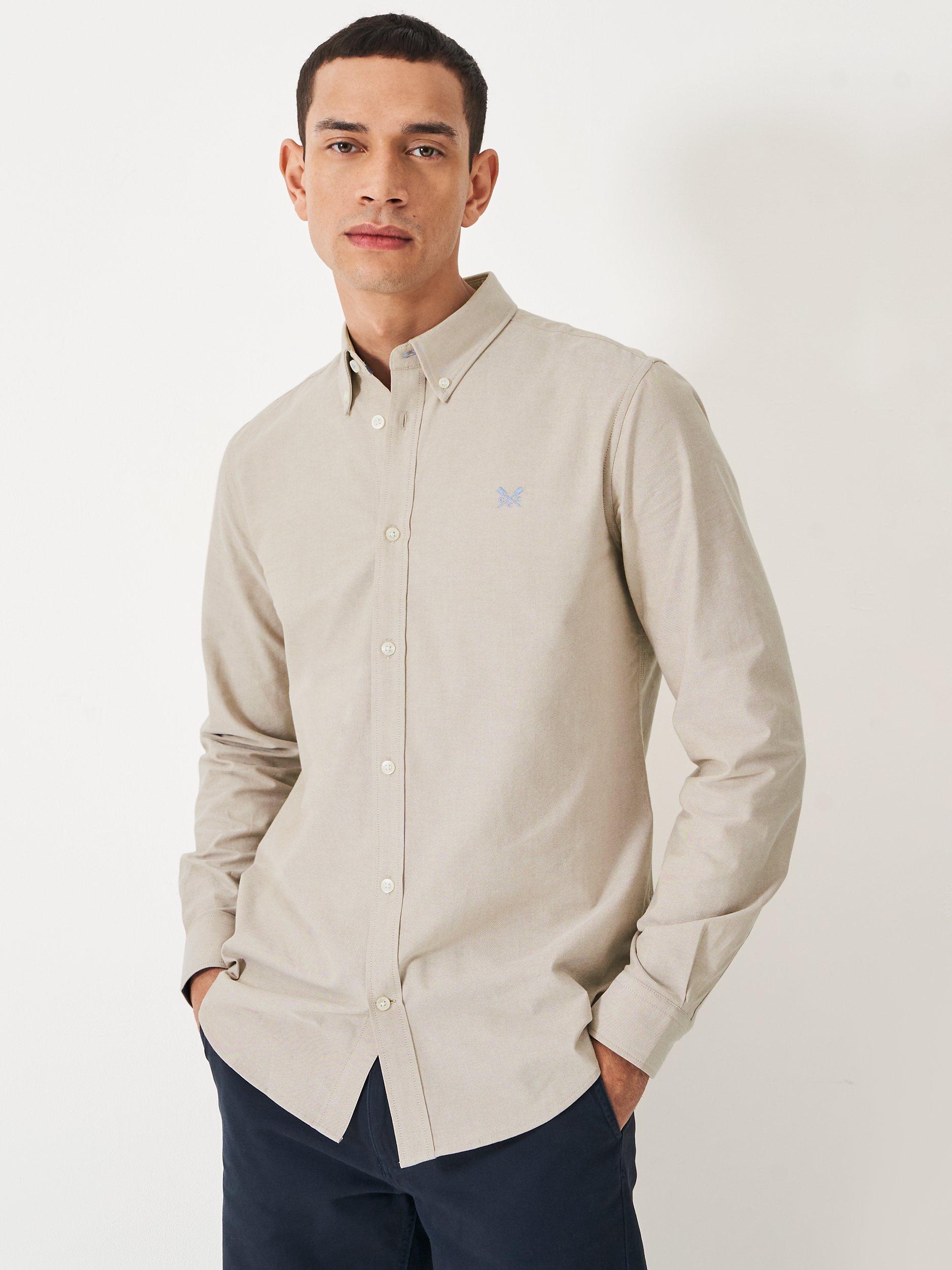 Crew Clothing Oxford Cotton Shirt, Tan
