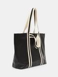 HUSH Marlon Oversized Leather Tote Bag, Black