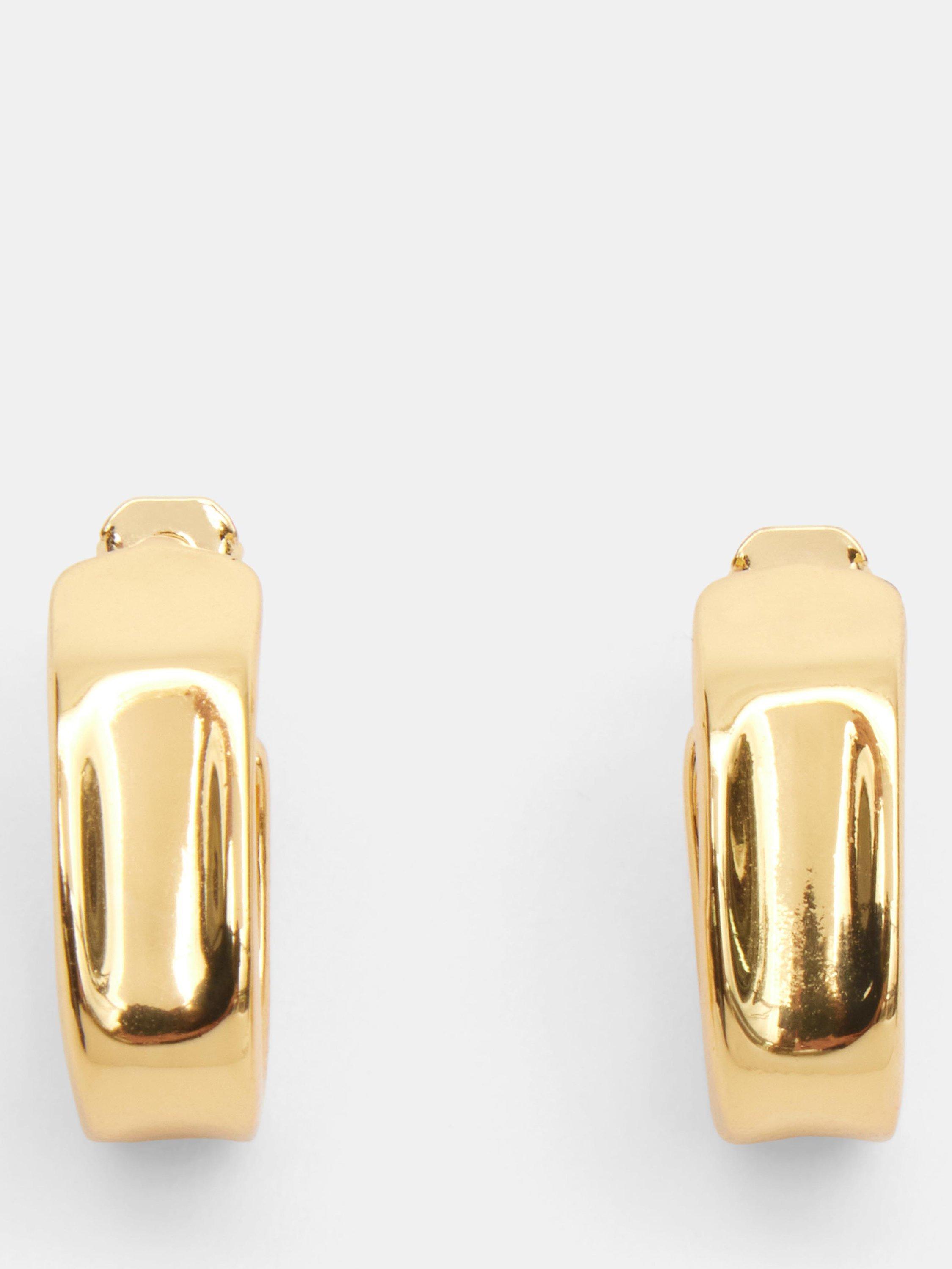 HUSH Paloma Angular Chunky Hoop Earrings, Gold