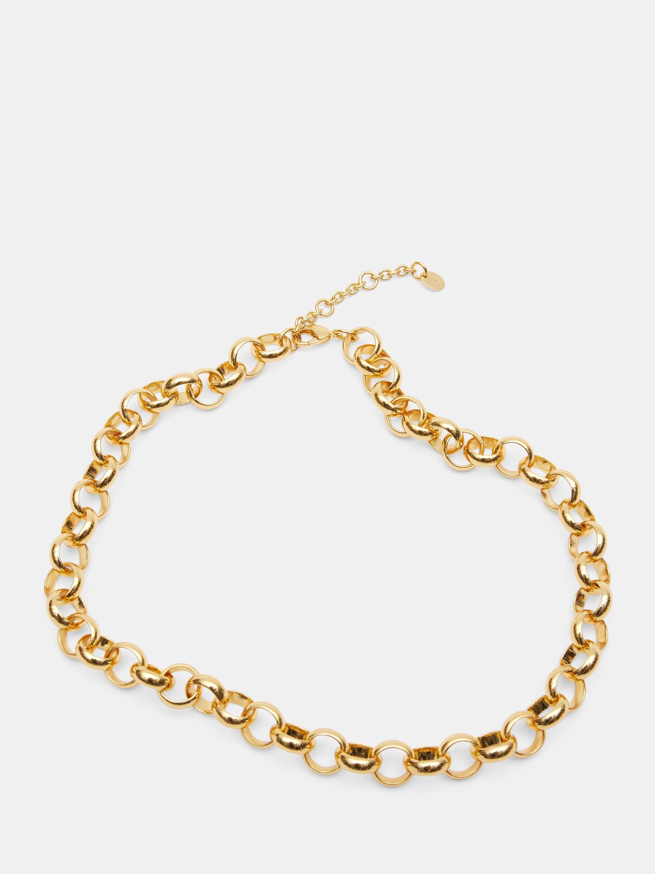 Product image 2 of 4, which shows HUSH Harper Chunky Chain Necklace, Gold, One Size