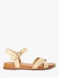 Dune Lassey Woven Cross Strap Sandals, Natural