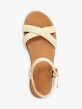 Dune Lassey Woven Cross Strap Sandals, Natural