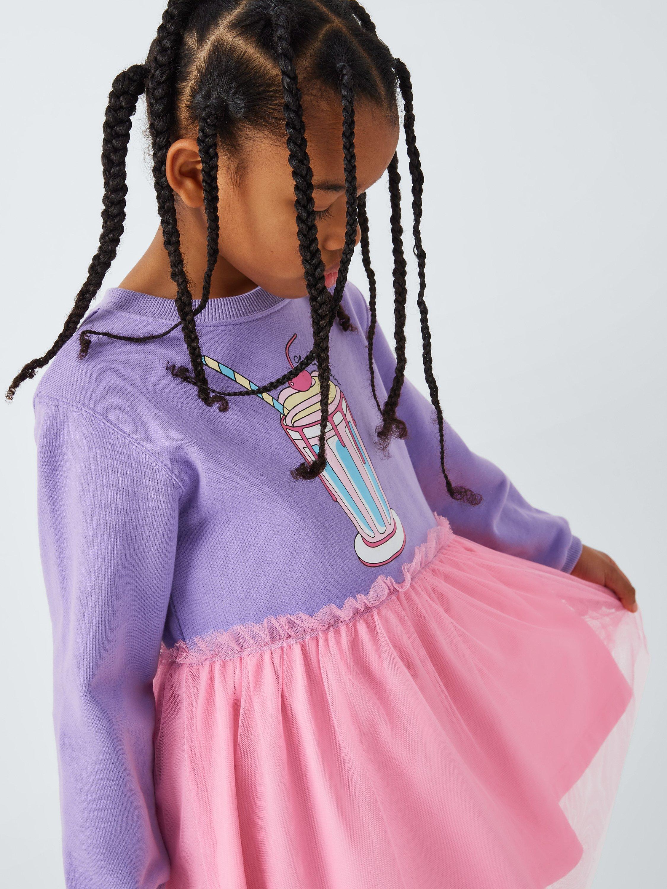 Product image 7 of 7, which shows Olivia Rubin Hilary Milkshake Graphic Print Dress, Multi, 6-7 years