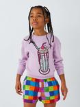 Olivia Rubin Kids' Aria Milkshake Knit Jumper, Lilac/Multi