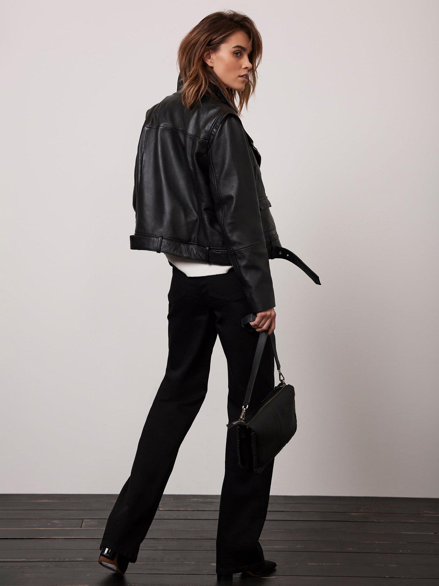 Mint velvet leather jacket sale hotsell