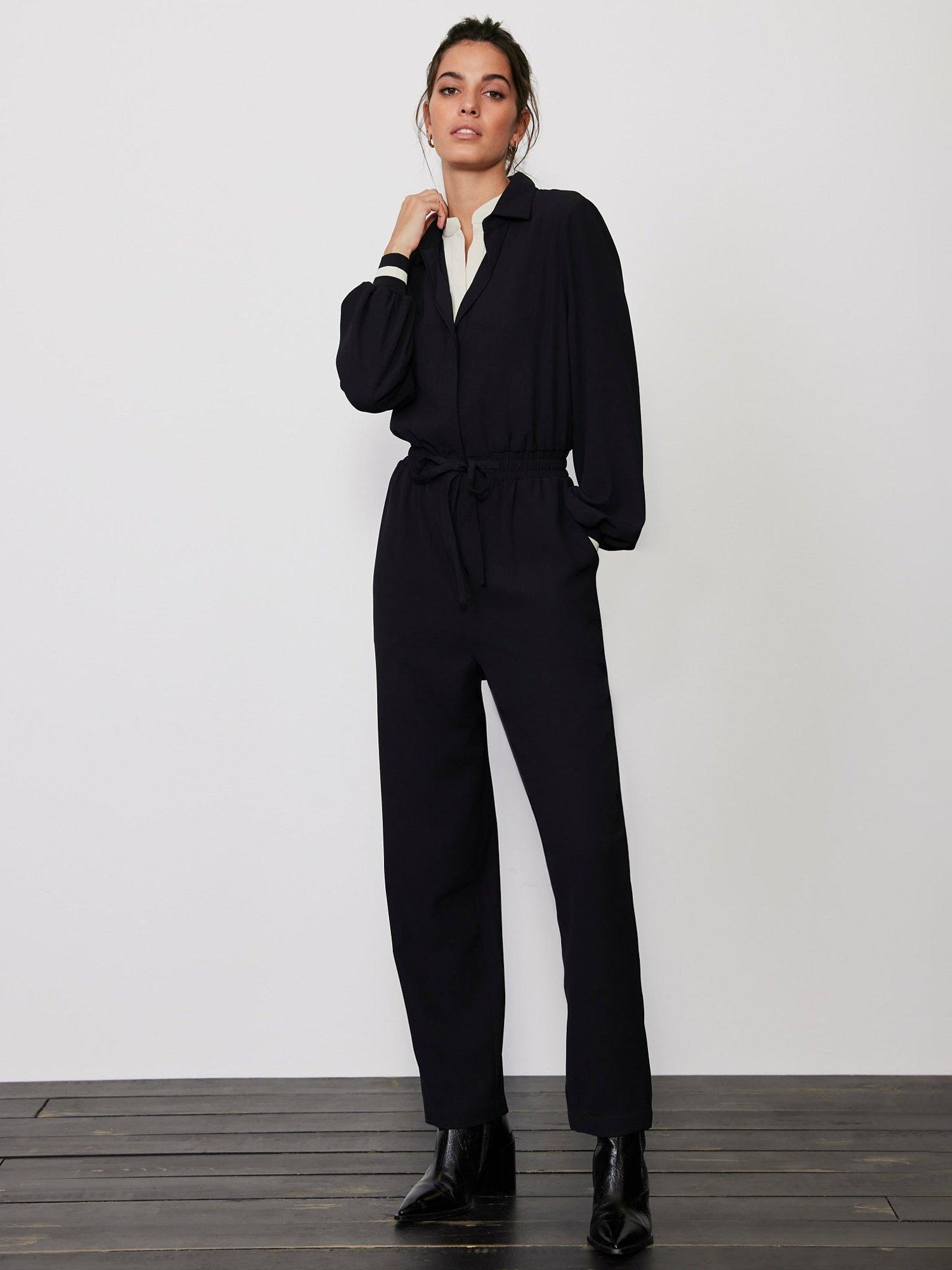 Mint velvet black tie back jumpsuit online