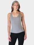 Sweaty Betty Super Soft Sleek Racerback Bra Tank Top, Medium Grey Marl