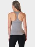 Sweaty Betty Super Soft Sleek Racerback Bra Tank Top, Medium Grey Marl