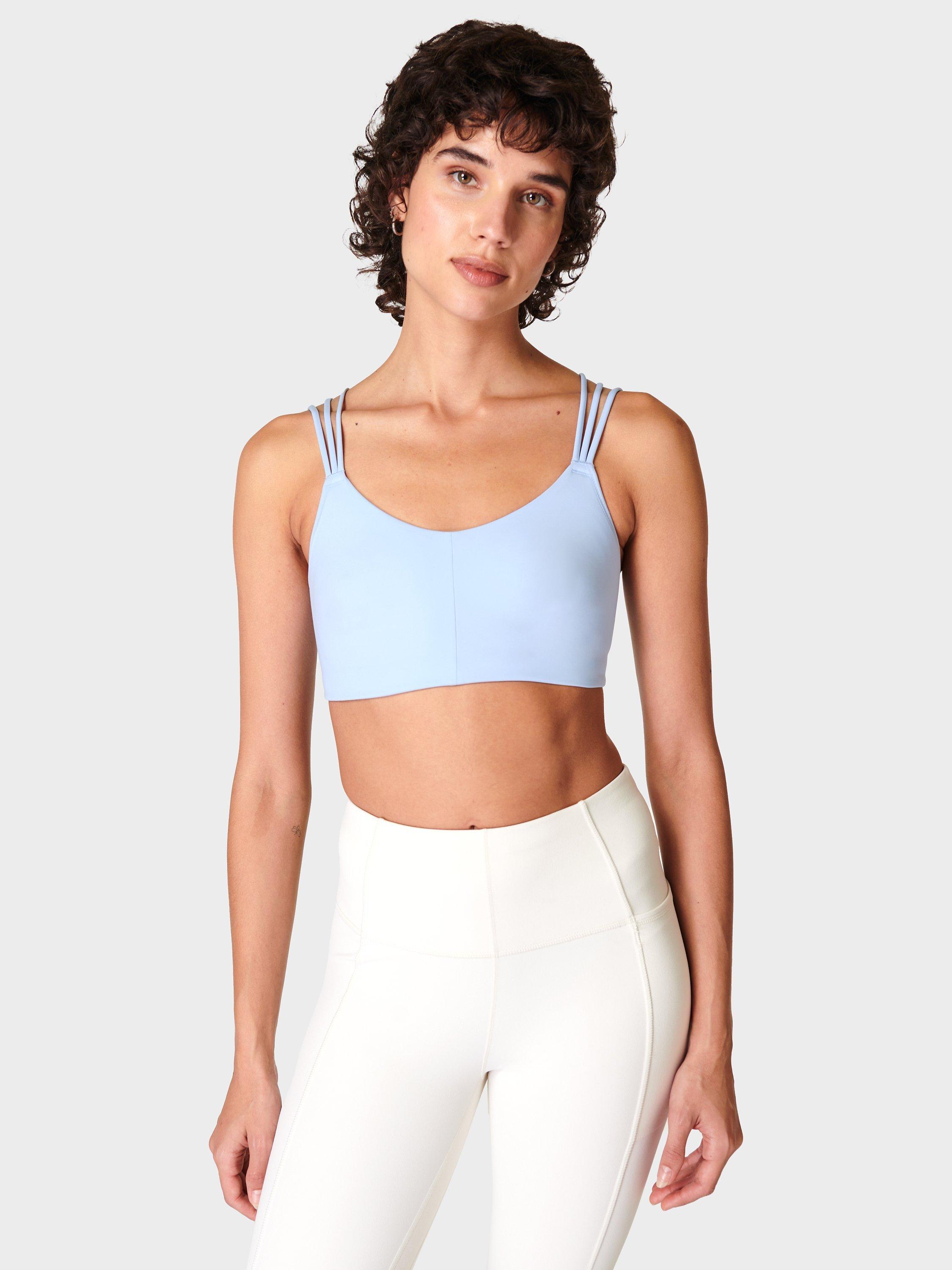 Sweaty Betty Oh So Soft Yoga Sports Bra, Breeze Blue