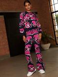 Chi Chi London Abstract Floral Print Jumper, Multi