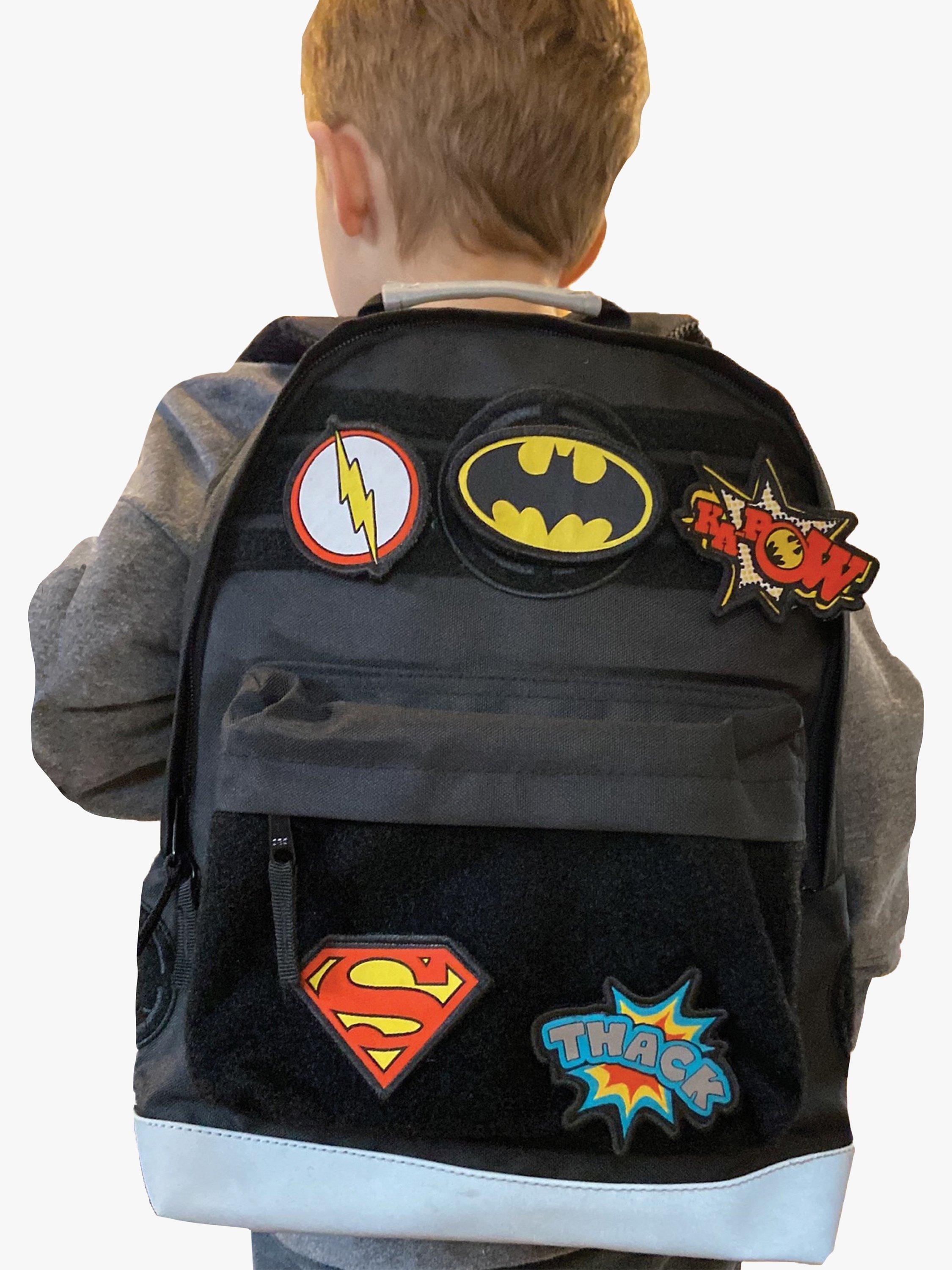 Fabric Flavours Kids Justice League Interchangeable Badges Backpack Black