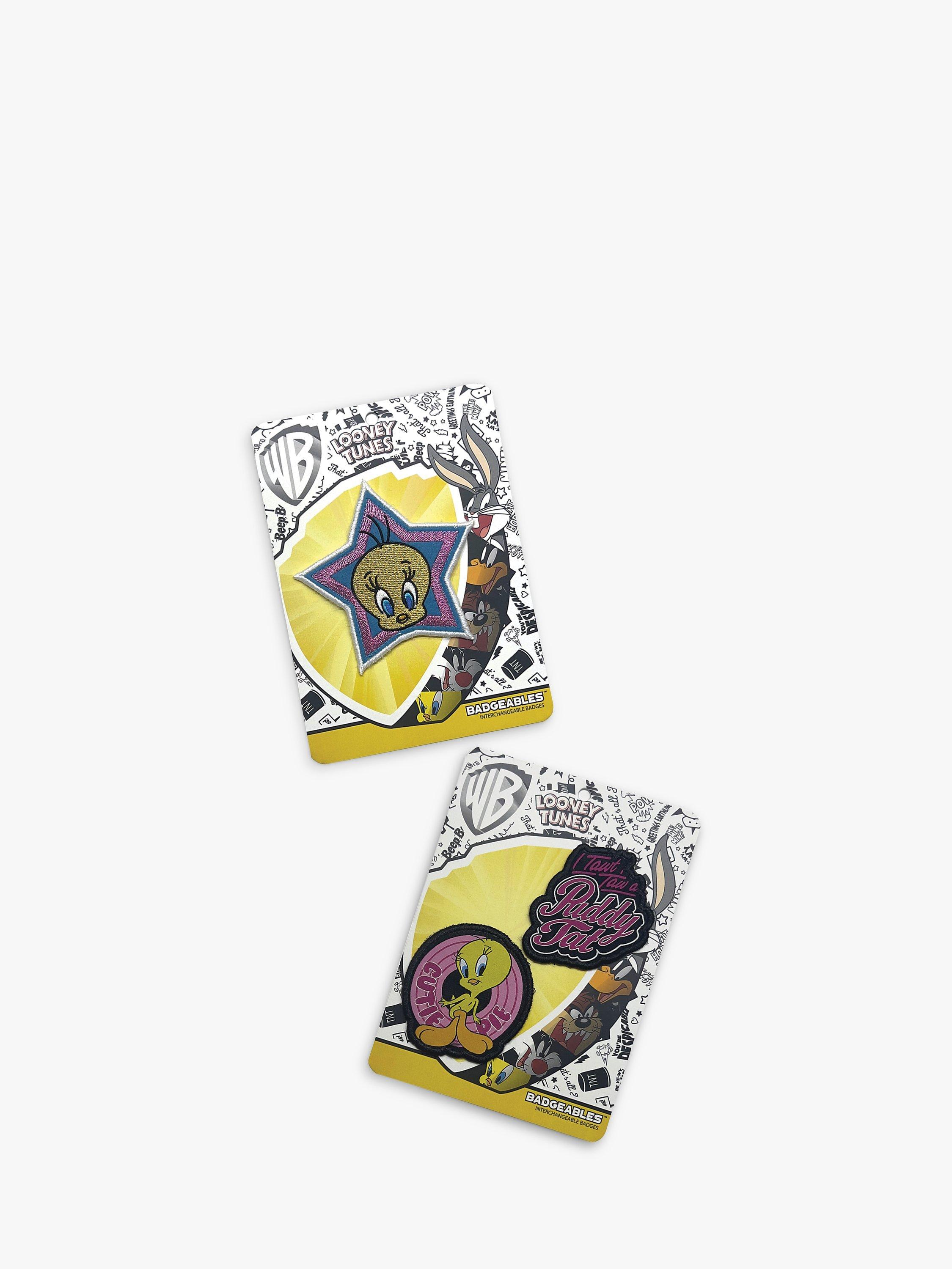 Product image 2 of 3, which shows Fabric Flavours Kids' Looney Tunes Interchangeable Badges Backpack, Pink, One Size