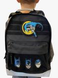 Fabric Flavours Kids' Batman Interchangeable Badges Backpack, Black