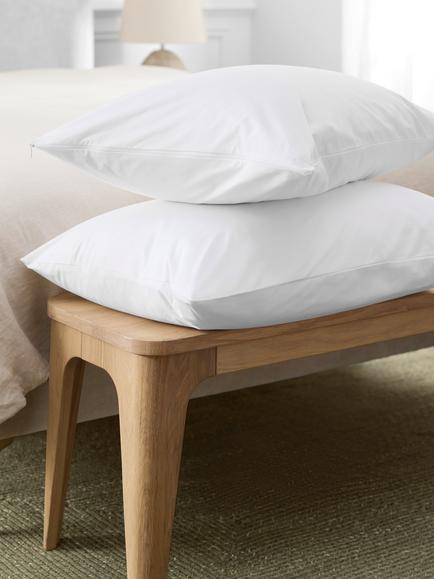John Lewis Natural Cotton Standard Pillow Liners, Pair - view 2, White