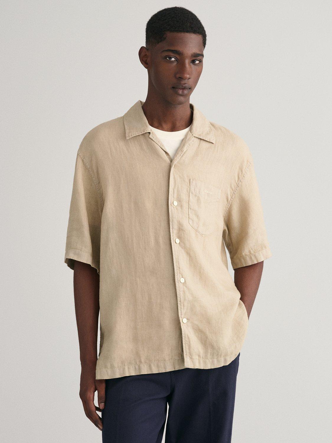 GANT Linen Relaxed Shirt, Beige