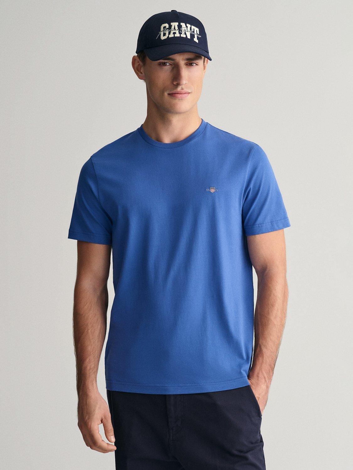 GANT Sheild Logo Short Sleeve T-Shirt, Rich Blue