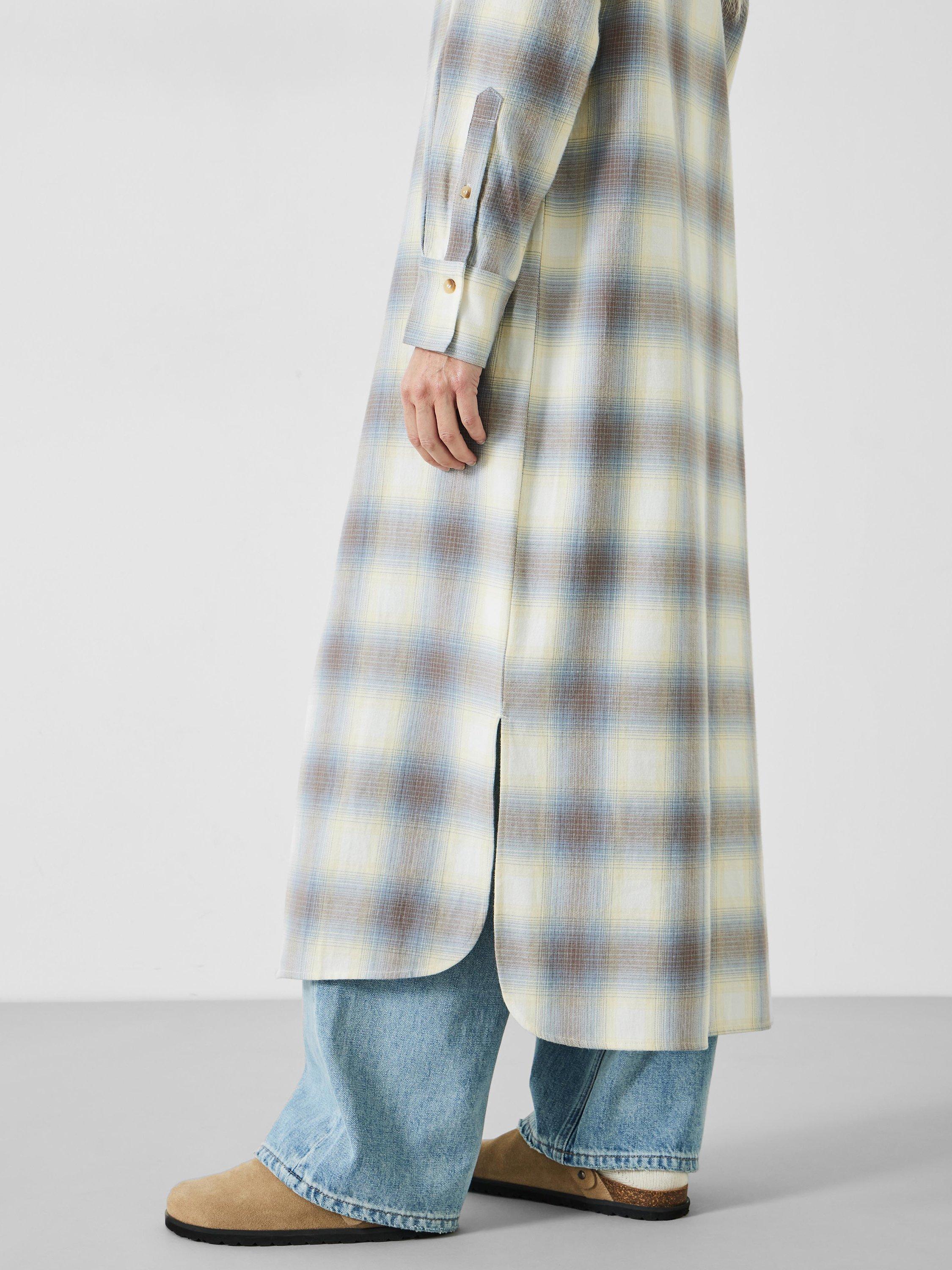 Product image 6 of 6, which shows HUSH Aida Check Midi Shirt Dress, Multi, 6