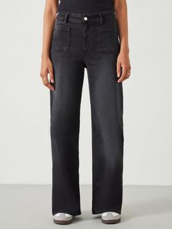 HUSH Rowan Flared Jeans, Washed Black