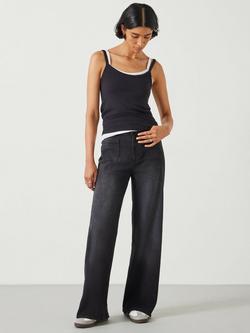 HUSH Rowan Flared Jeans - view 2, Washed Black