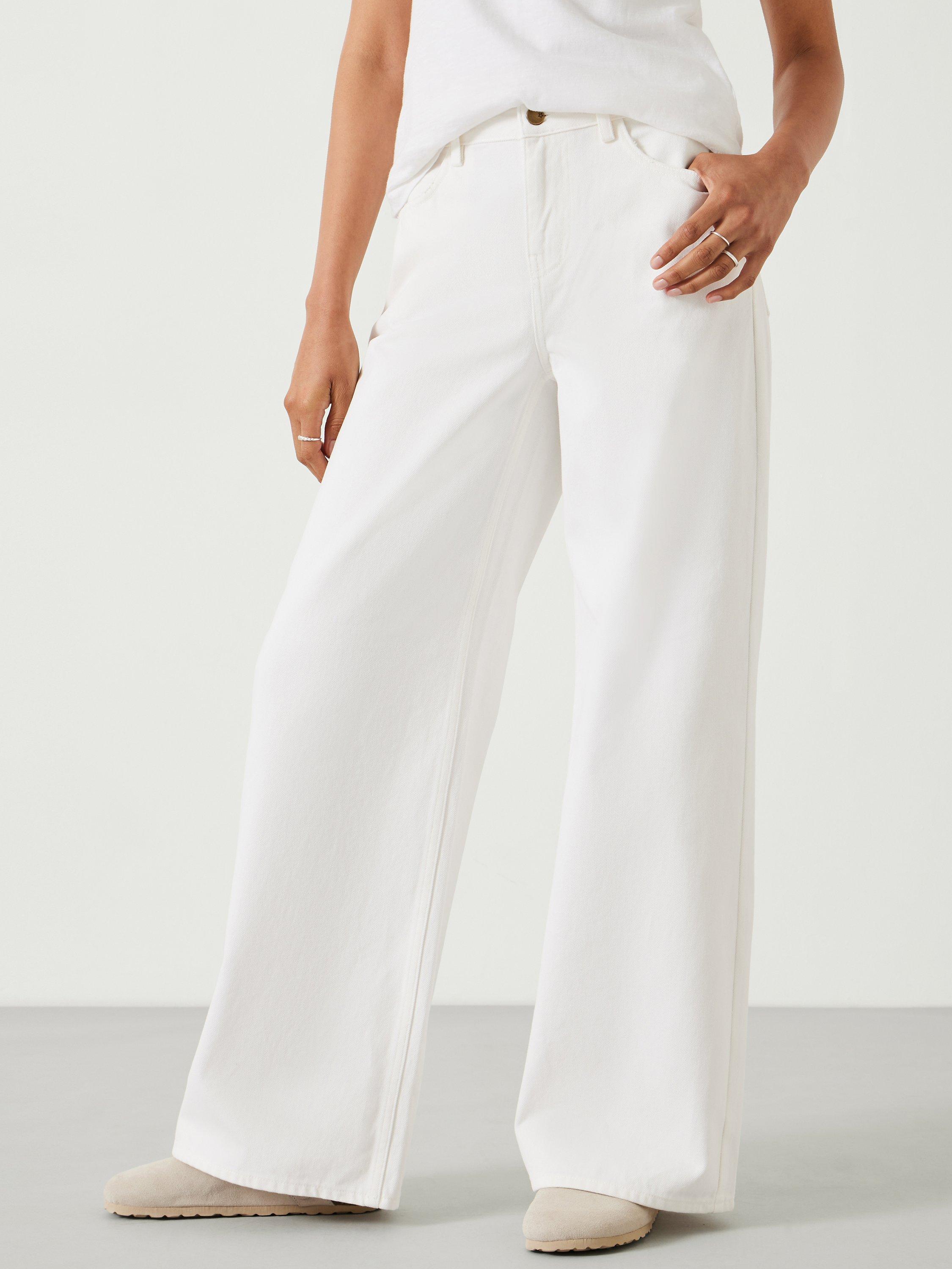 HUSH Abi Wide Leg Jeans, Ecru