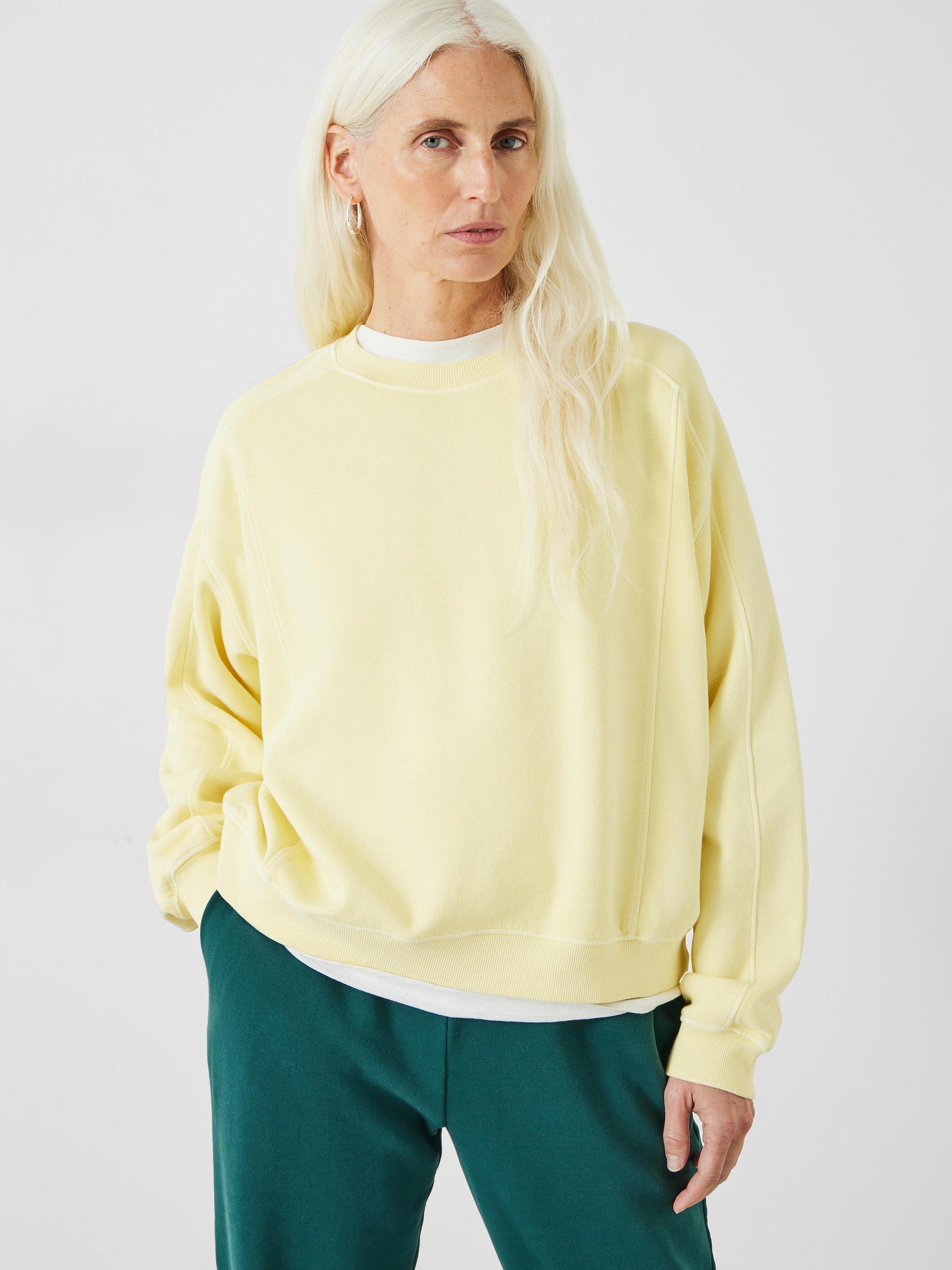 HUSH Arlet Seam Detail Sweatshirt, Soft Yellow