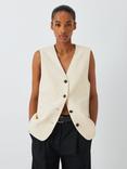 rag & bone Charlotte Tweed Waistcoat, Ivory