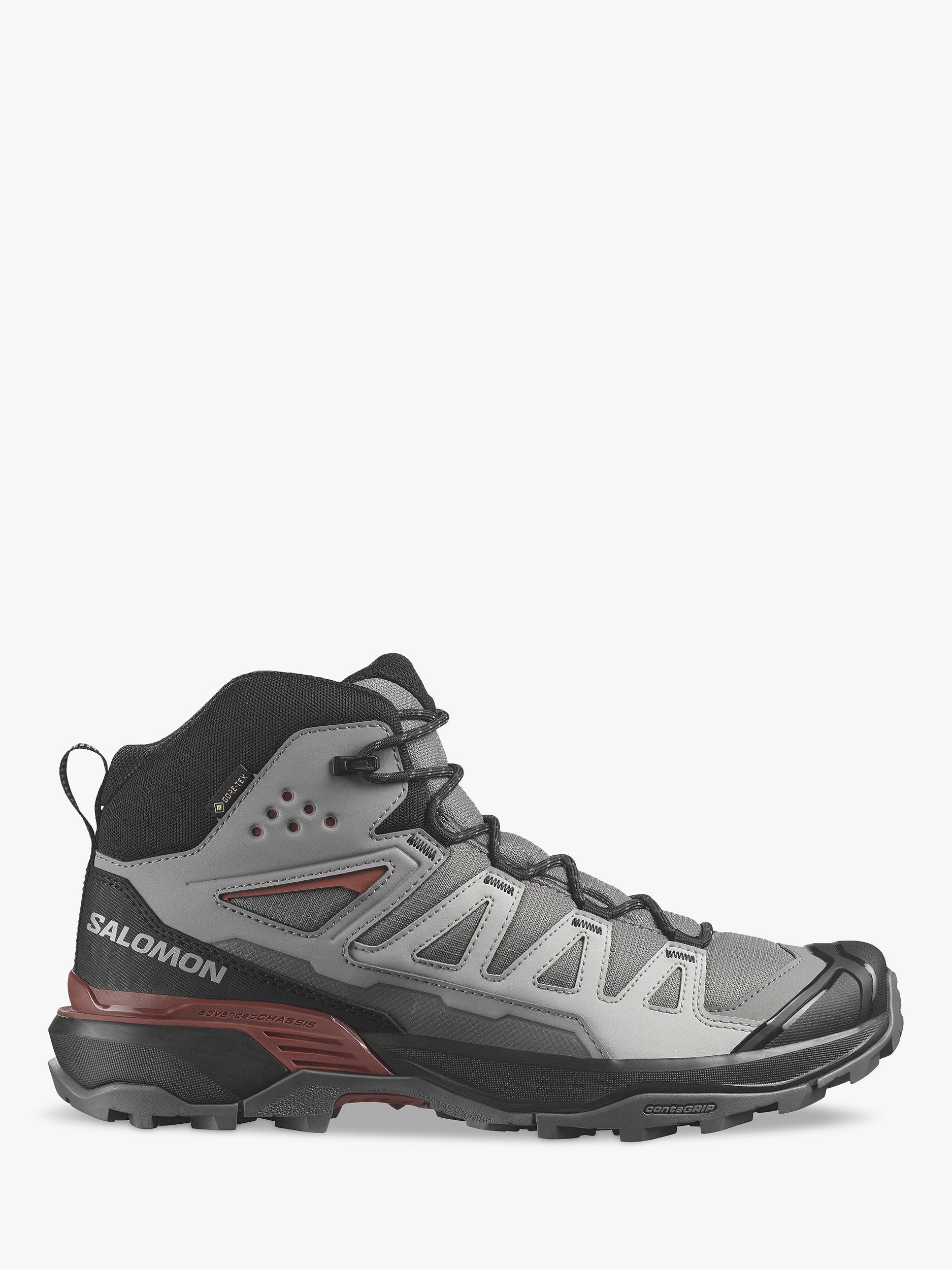 Salomon X Ultra 360 Mid Gore-Tex Men's Boots, Pewter/Black, 7.5