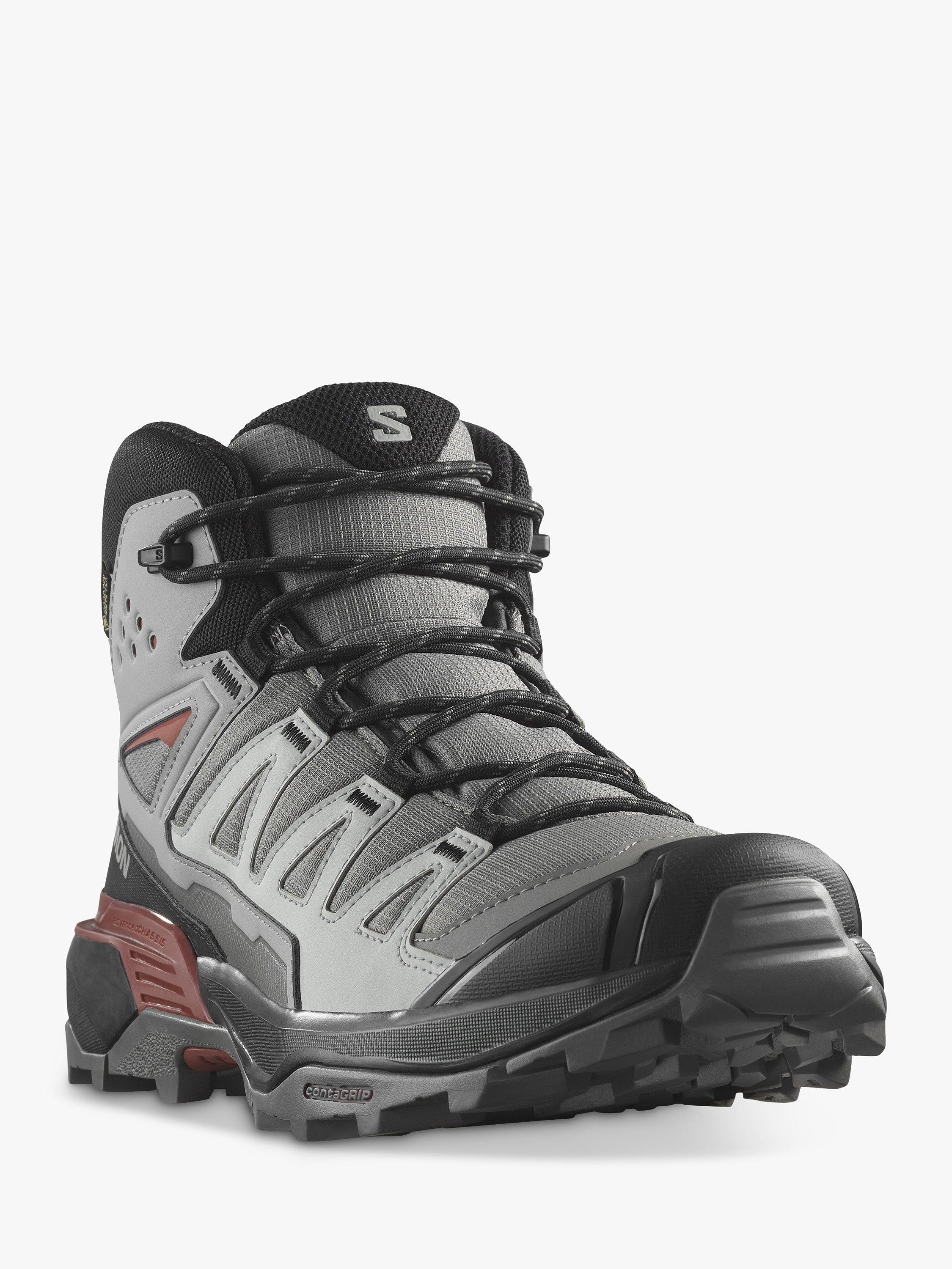 Salomon X Ultra 360 Mid Gore-Tex Men's Boots, Pewter/Black, 7.5