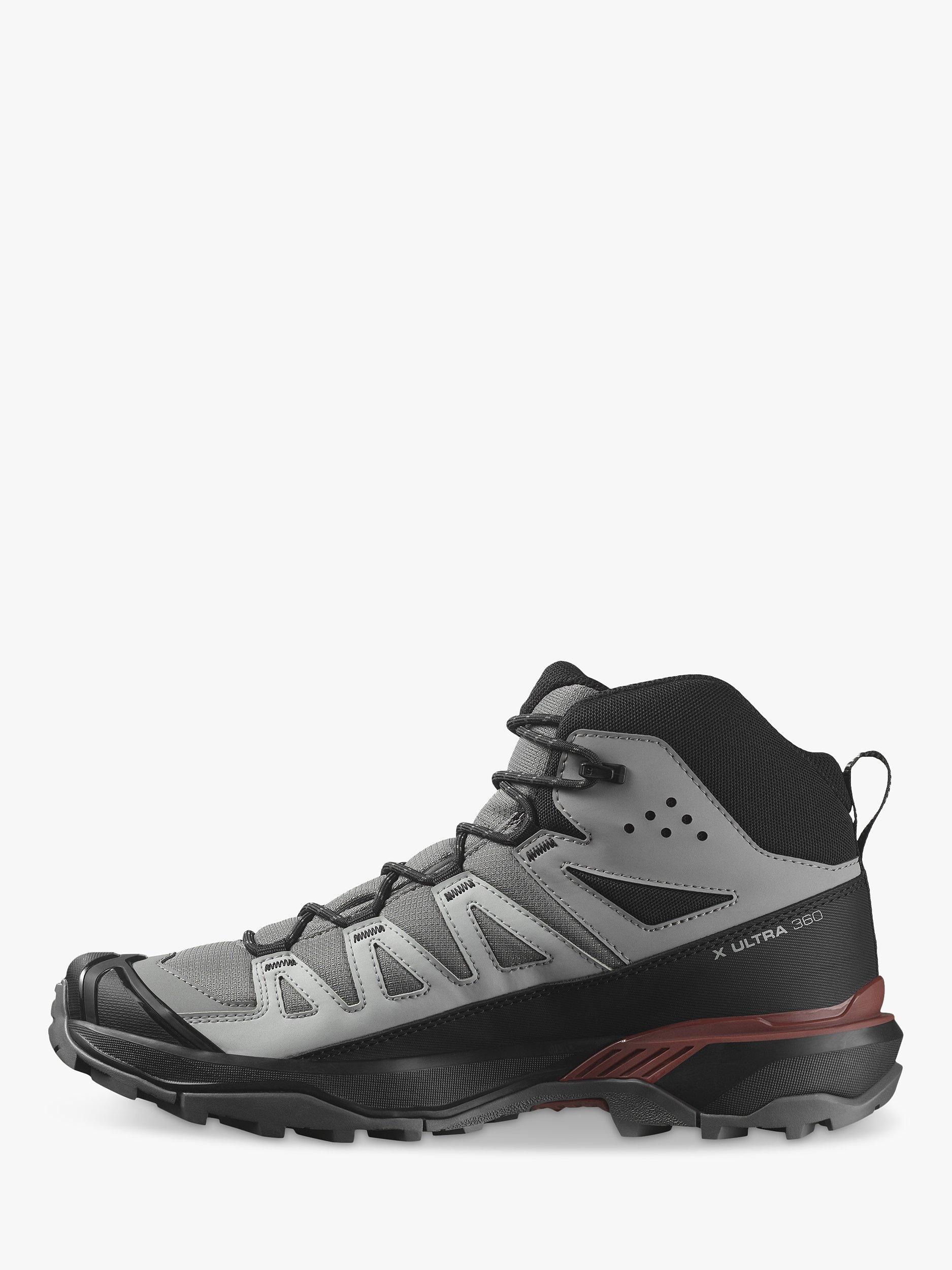 Salomon X Ultra 360 Mid Gore-Tex Men's Boots, Pewter/Black, 7.5