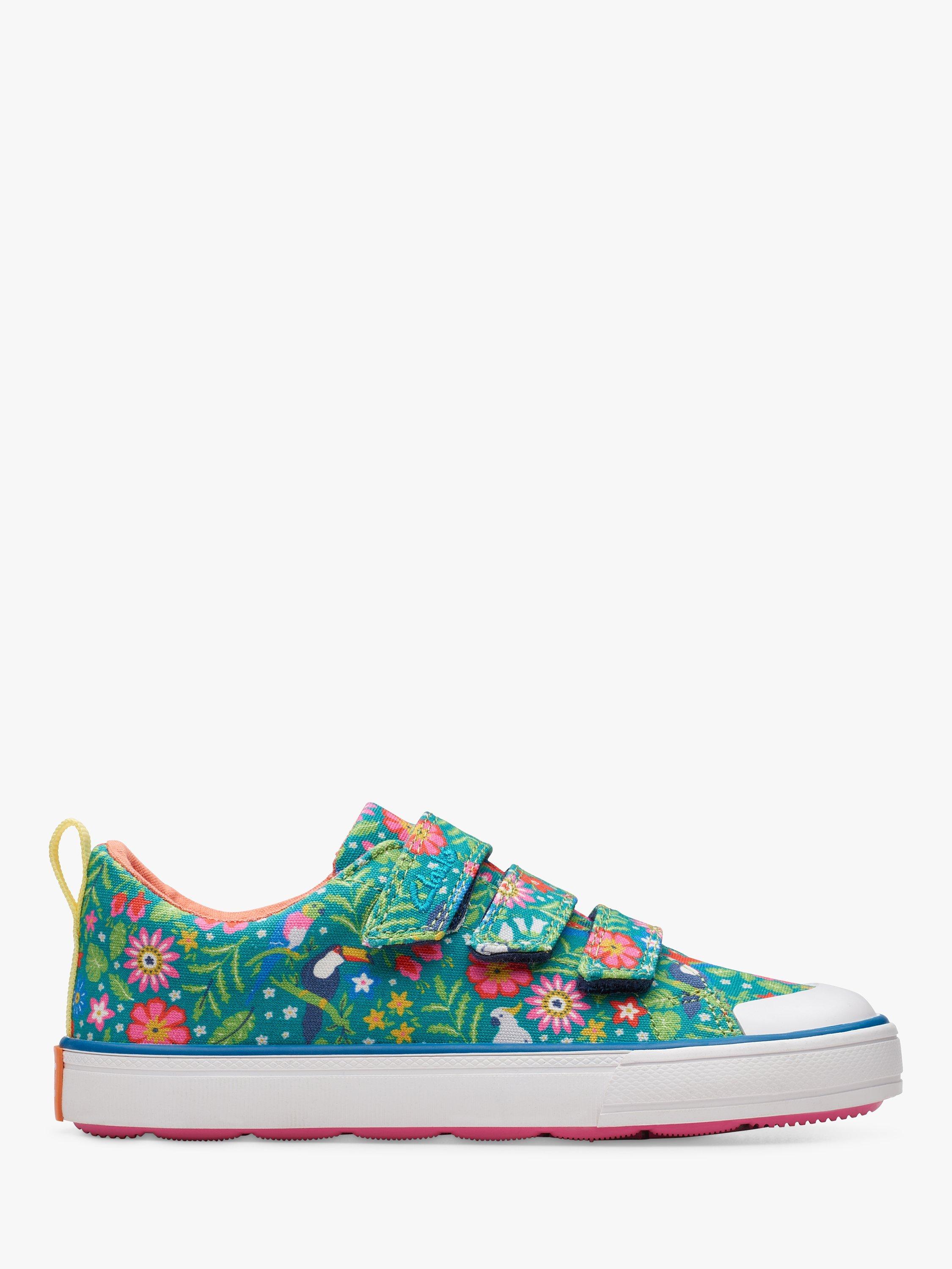 Clarks Kids' Clarks x Frugi Foxing Tropic Trainers, Green