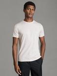 Reiss Bless Cotton Blend Crew Neck T-Shirt, Wheat Melange
