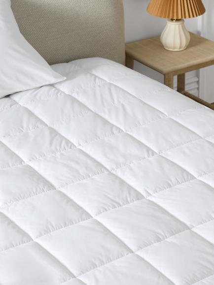 John Lewis Quilted Clusterfibre Mattress Protector - view 2, White