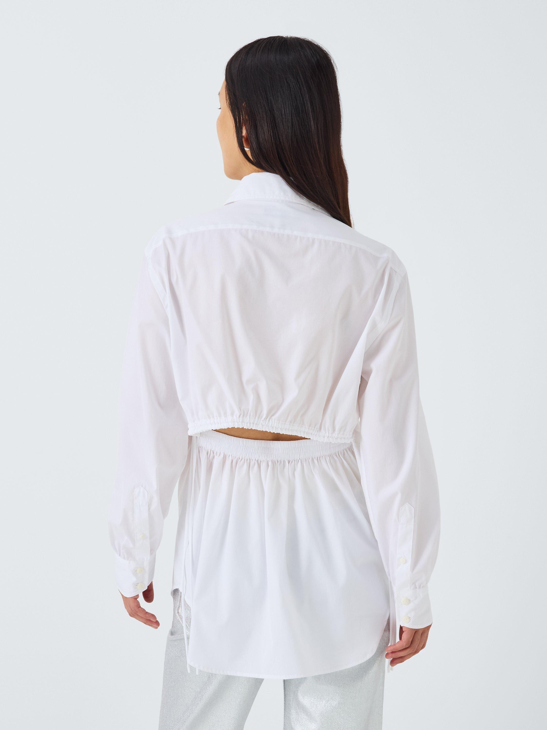 Product image 2 of 6, which shows rag & bone Ellison Poplin Shirt, White, S